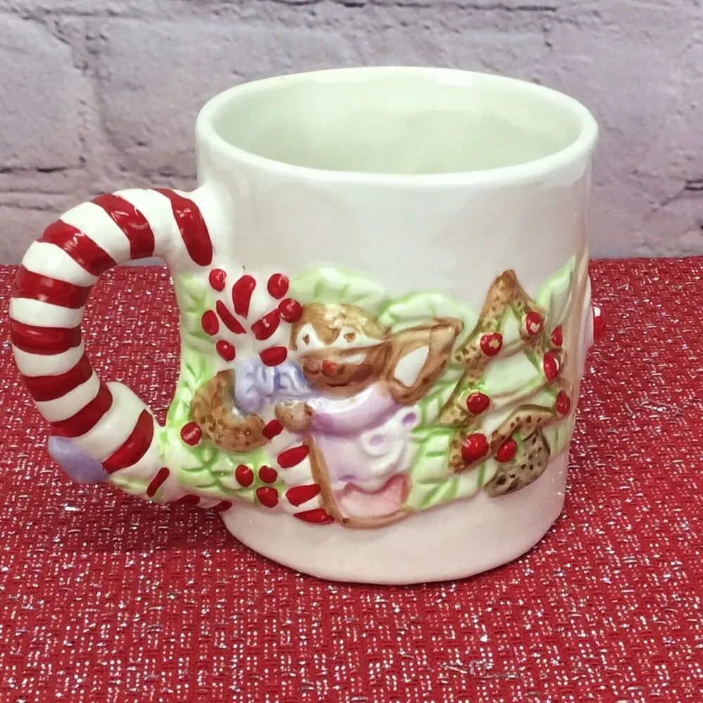 Vintage 1993 Ceramic Christmas Coffee Mug 4 Santa With Love